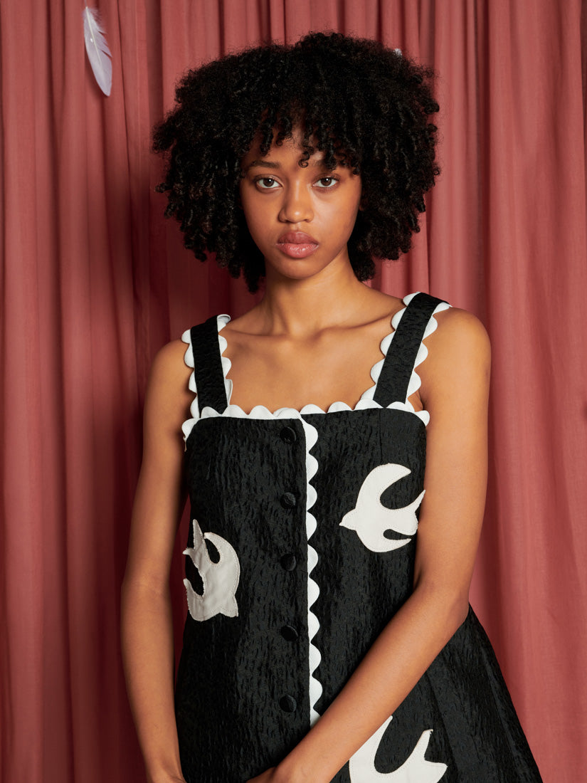 Swallow Hearts Mini Dress