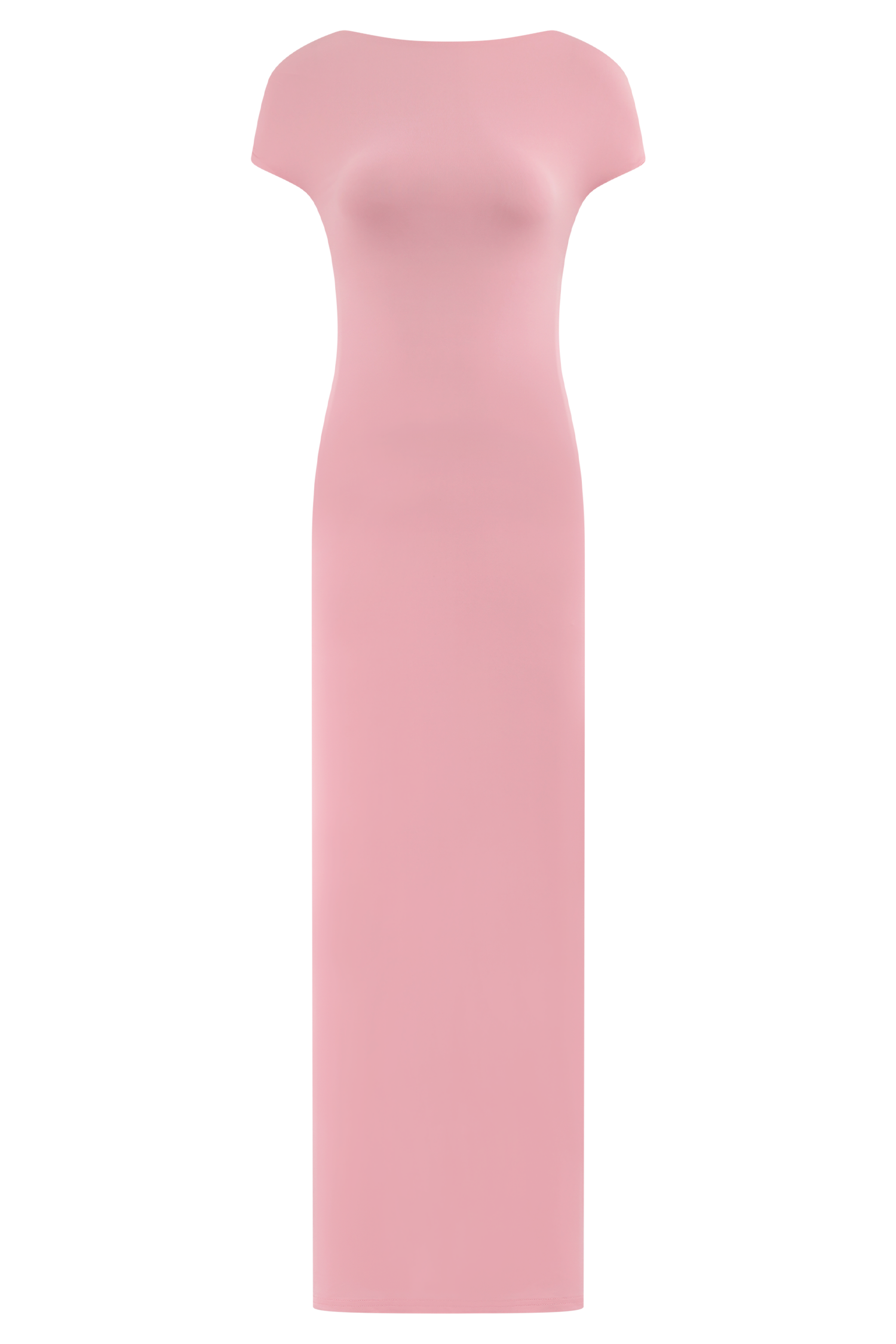 Imogen Off Shoulder Slinky Maxi Dress - Candy Pink