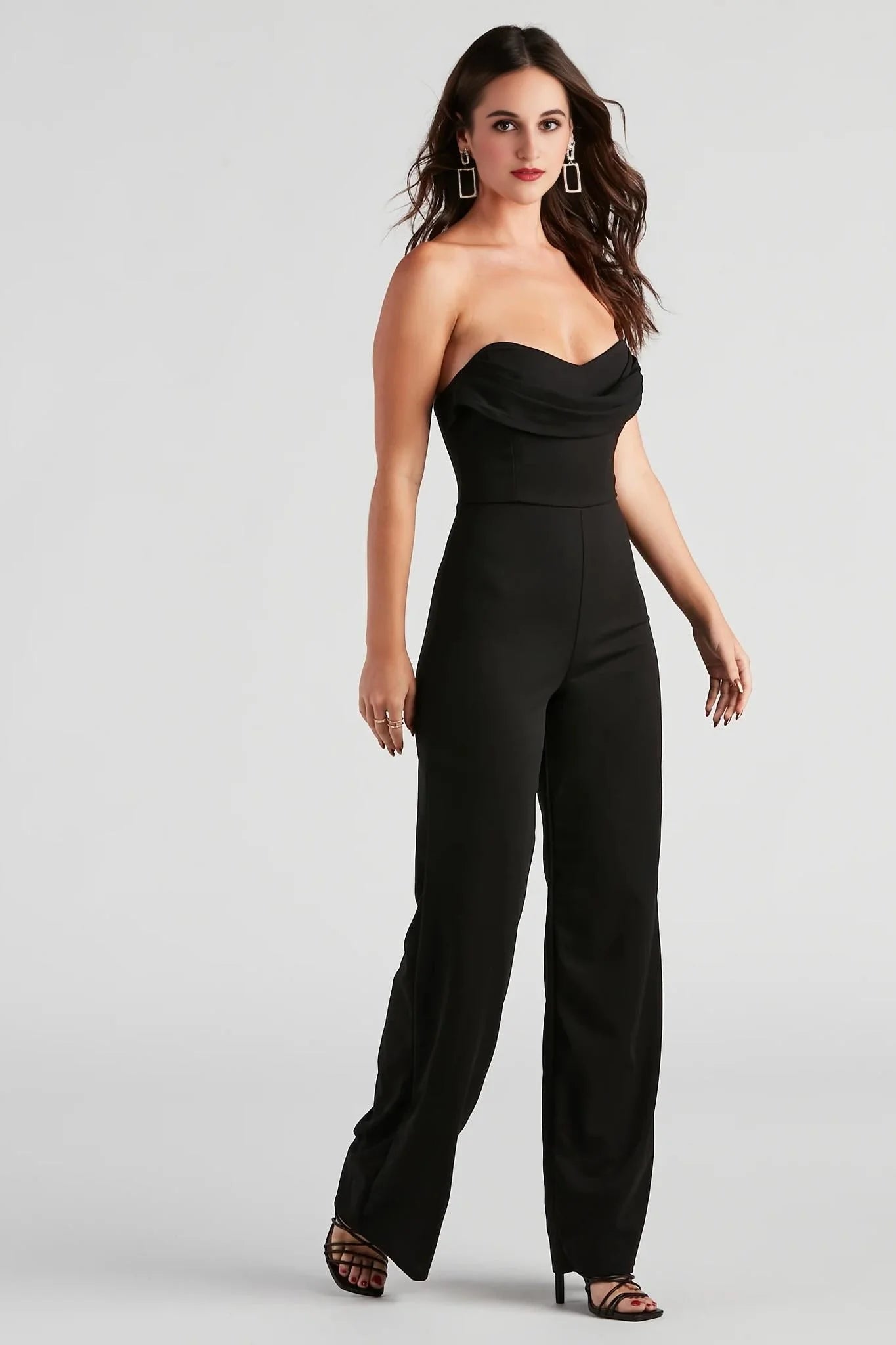 New Fling Crepe Strapless Jumpsuit
