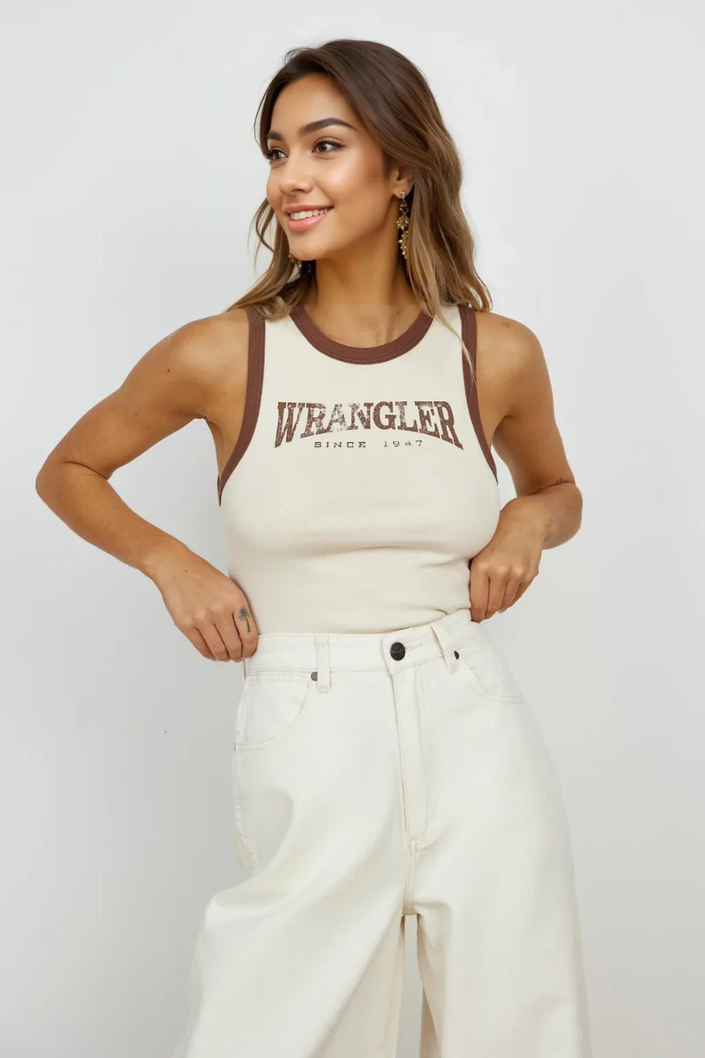 WRANGLER Newport Tank White Smoke