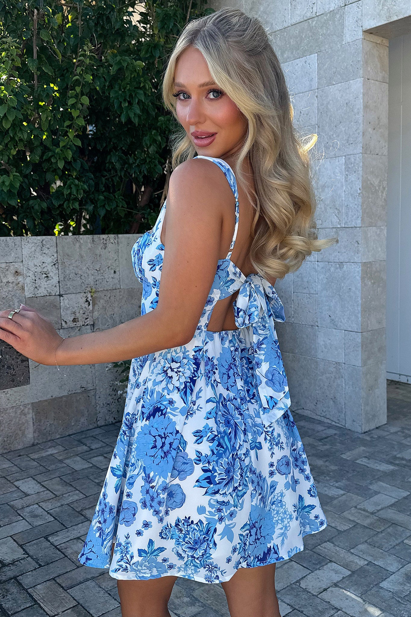 Robyn Dress - Blue Floral
