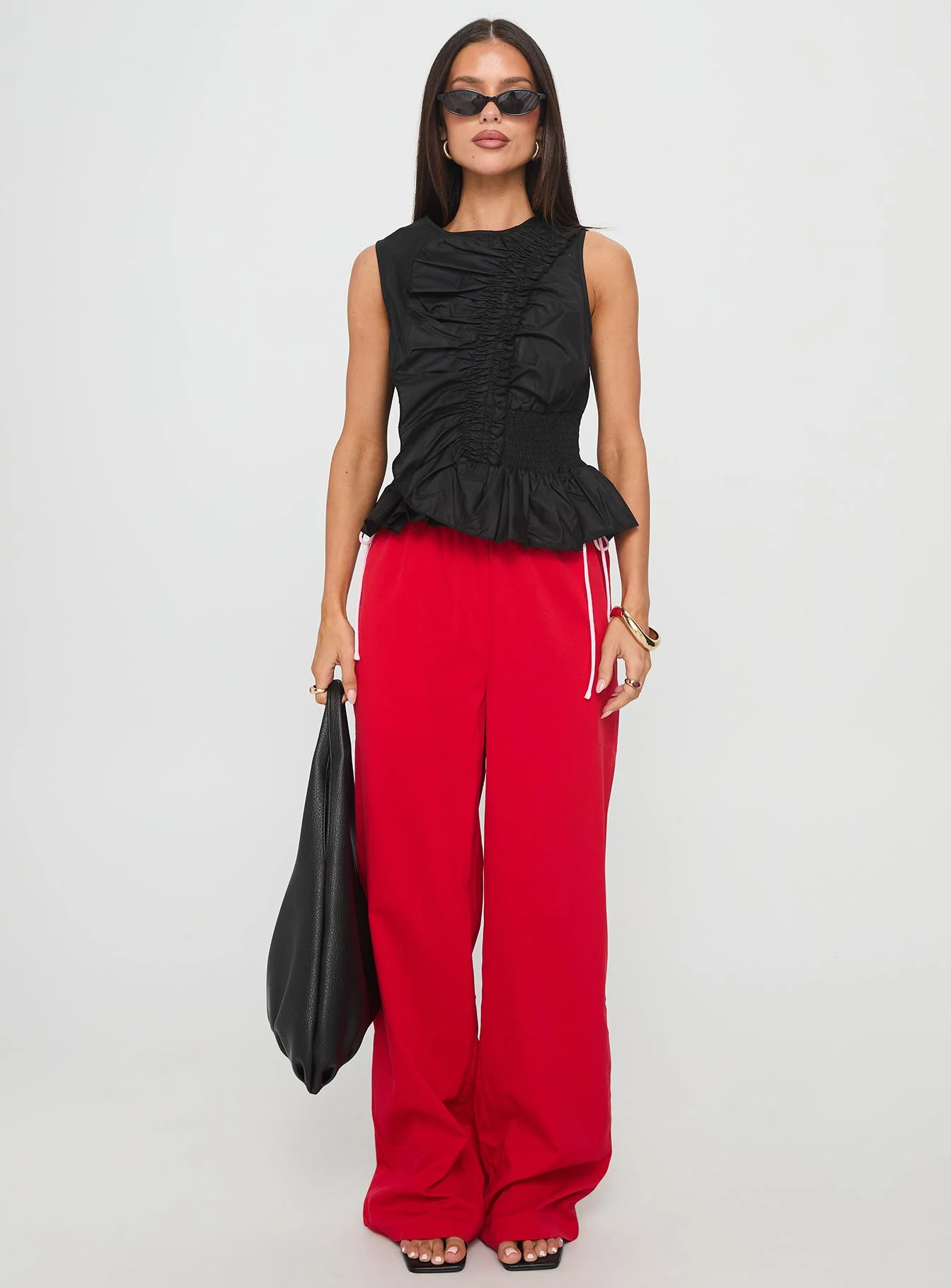 Sweet As Sugar Bow Pants Red / Pink