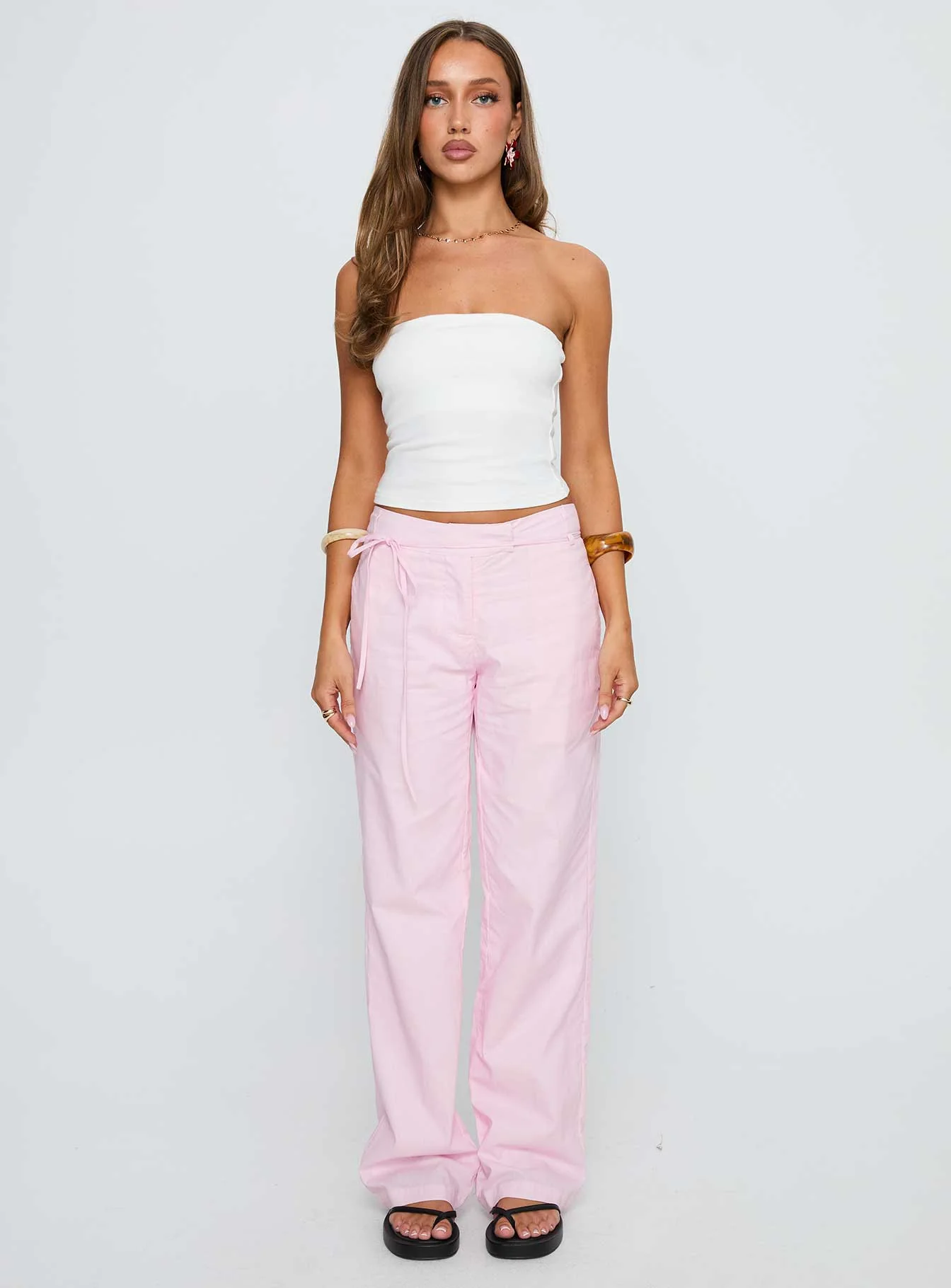 Destini Tie Up Pant Pink
