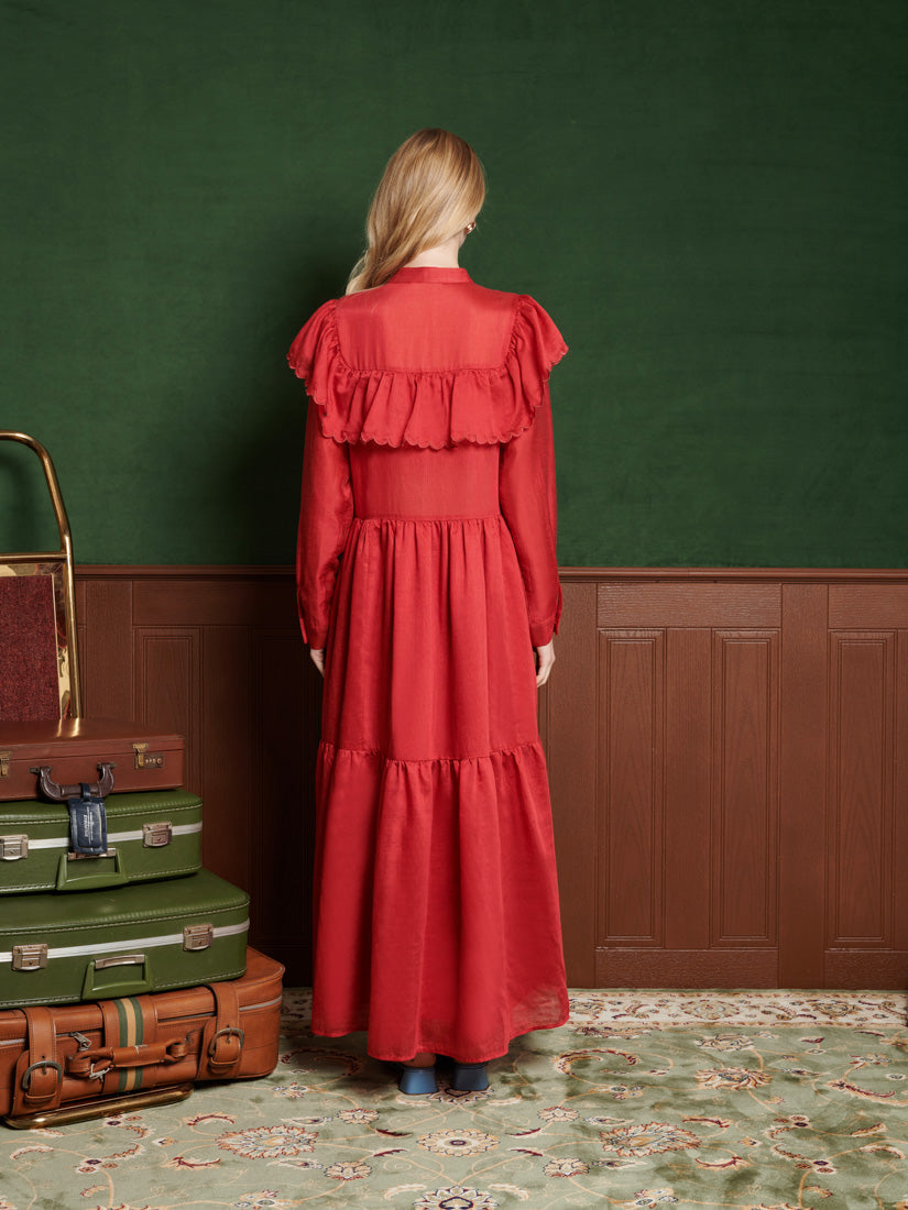 Hazel Scallop Maxi Dress