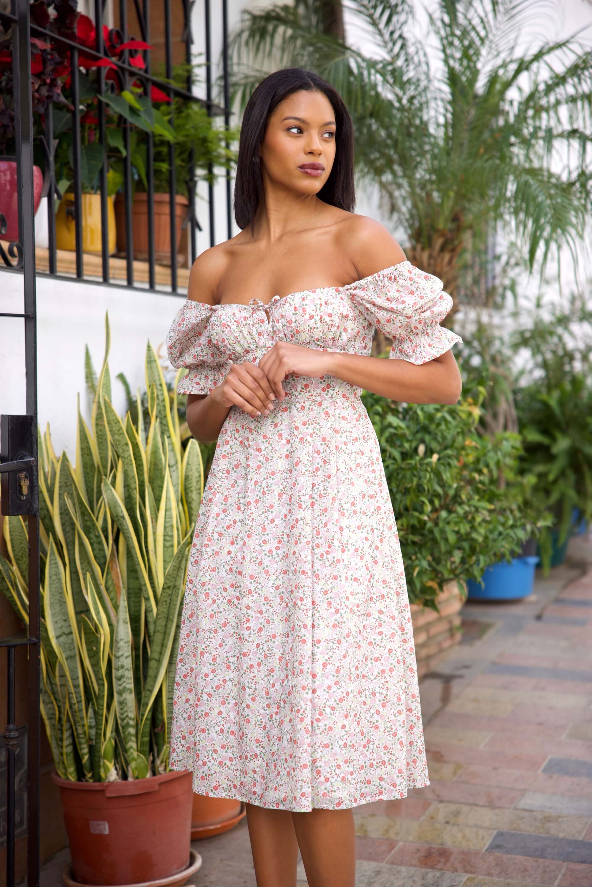 Mira Puffed Sleeve Dress