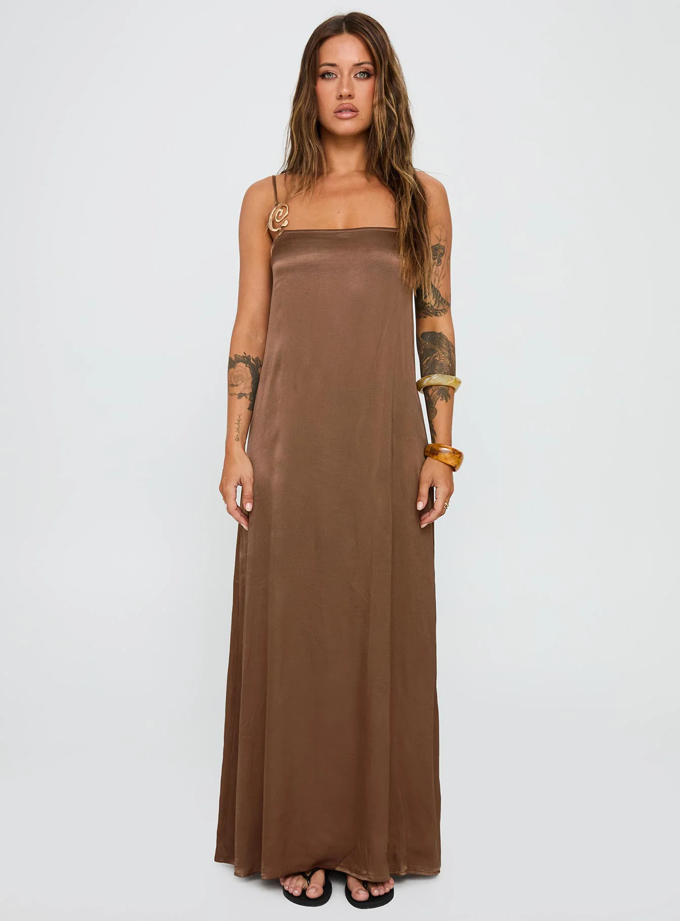 Apple Cider Maxi Dress Brown