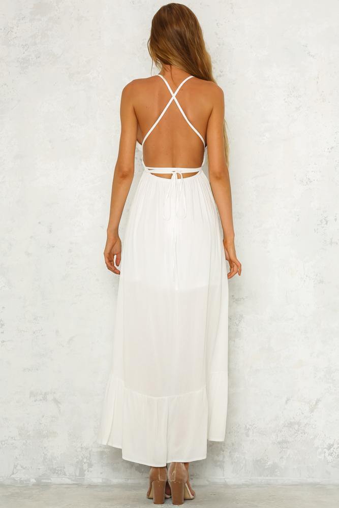 Real Plans Maxi Dress White