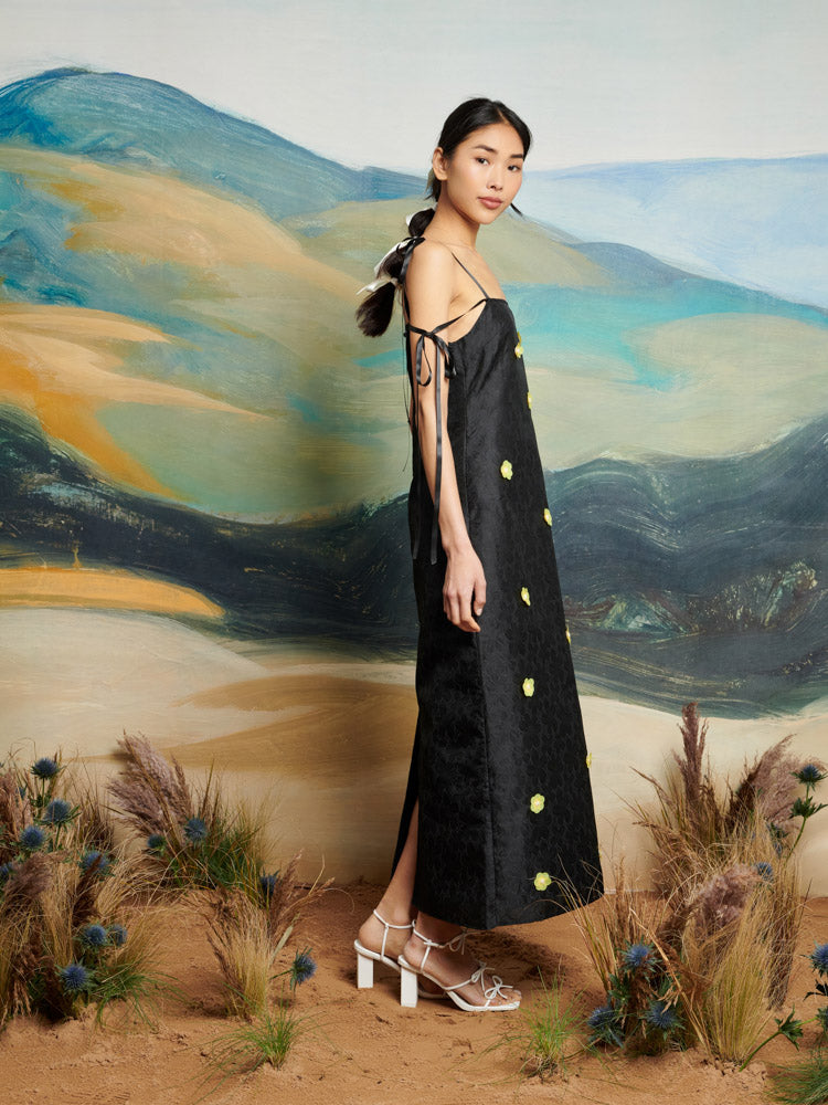 Fanciful Flower Midi Dress