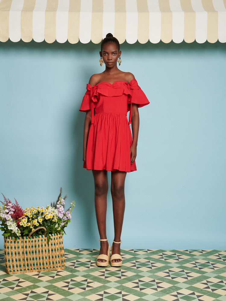 Watermelon Bow Mini Dress