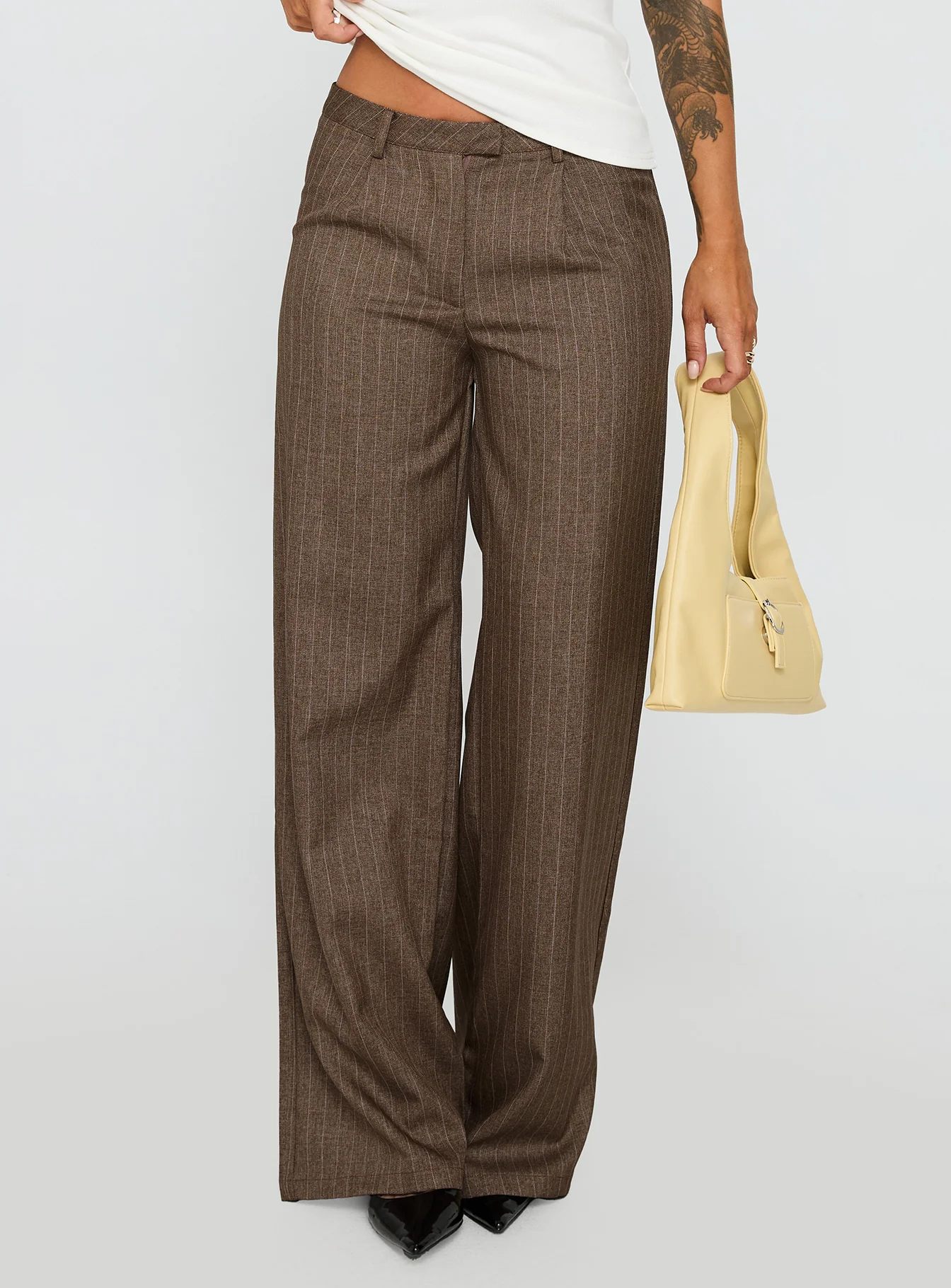 Broadcast Pants Beige Pinstripe