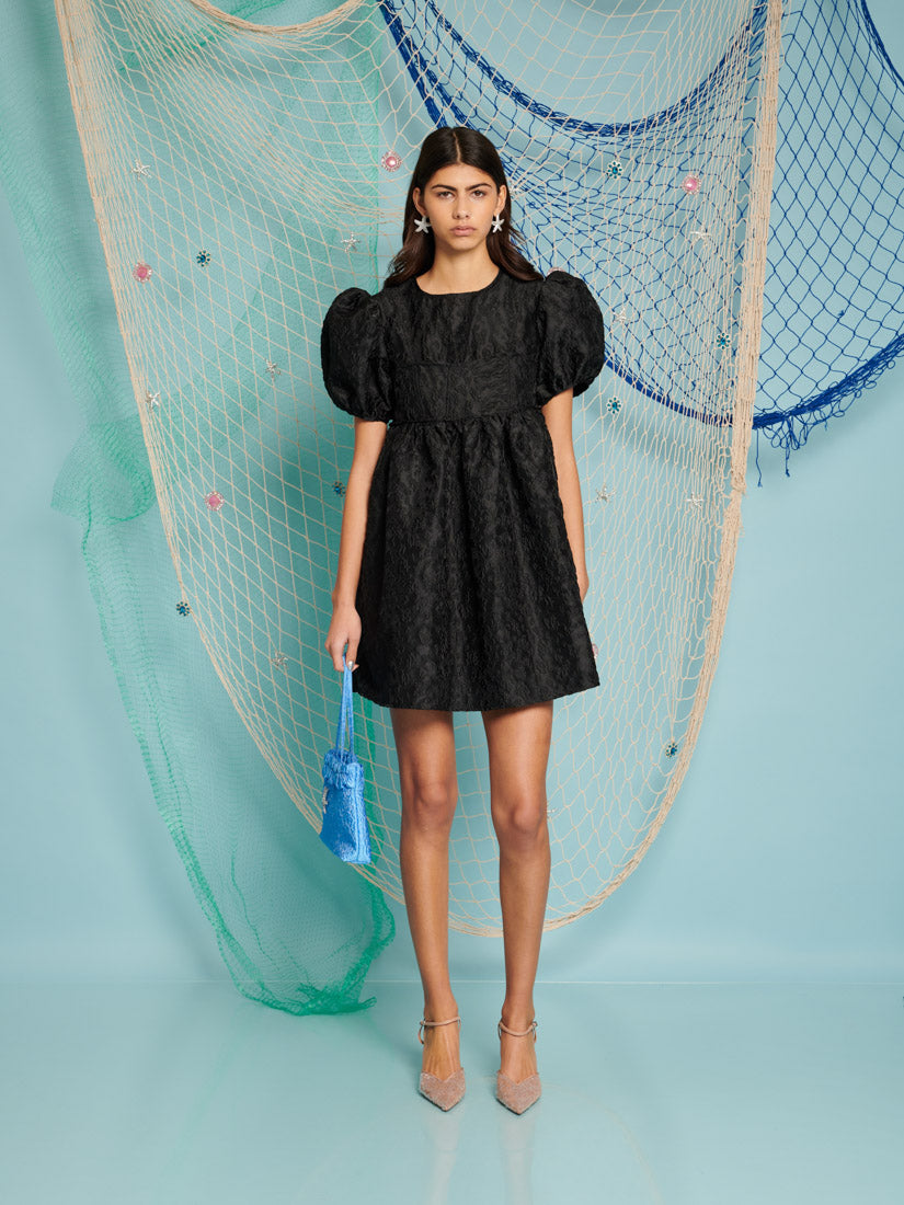 Oyster Jacquard Mini Dress