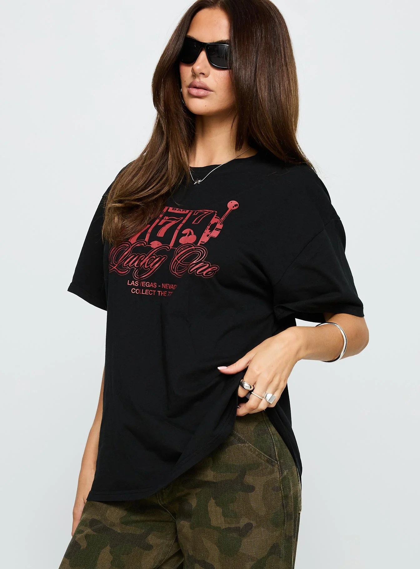 Big Winner Oversized Graphic Tee Black