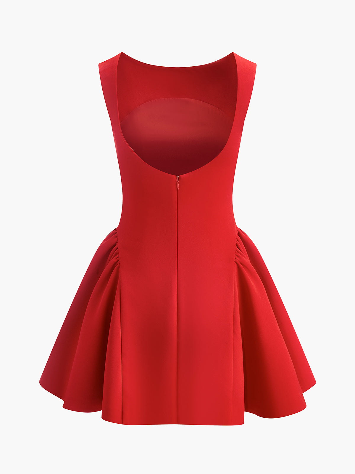 Backless Sleeveless Flared Dress