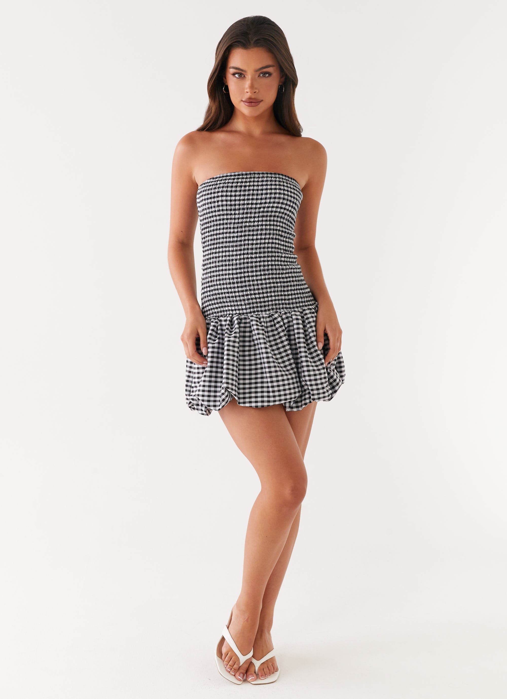 Martell Mini Dress - Black Gingham