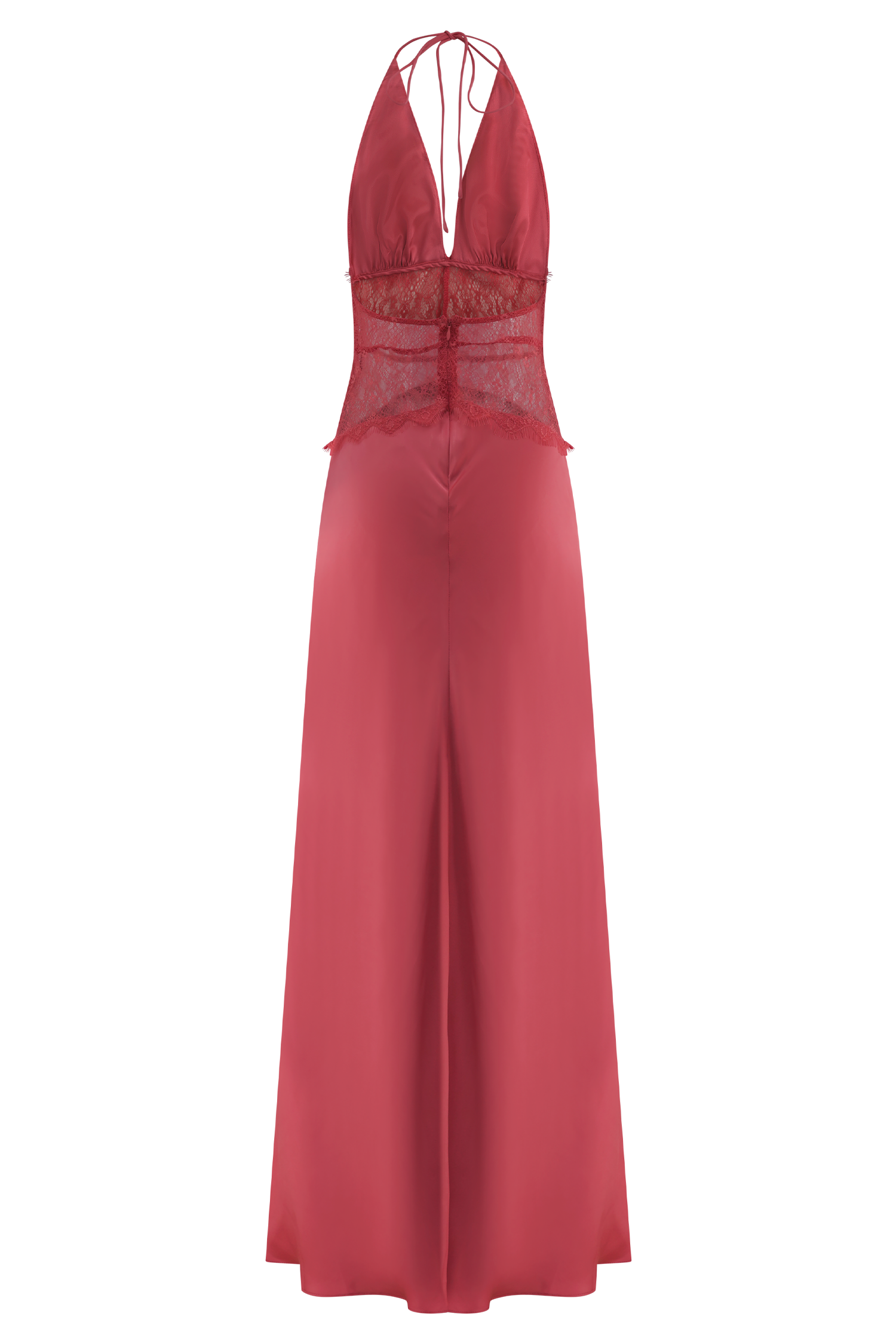 Dinah Lace And Satin Maxi Dress - Blush Rose