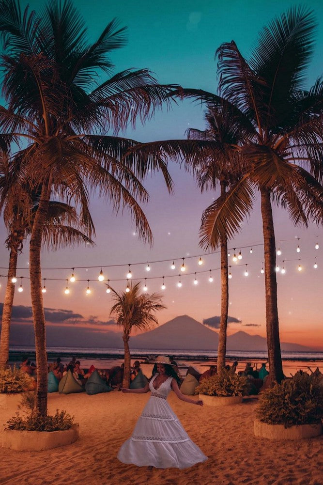 Playing Games Maxi Dress White