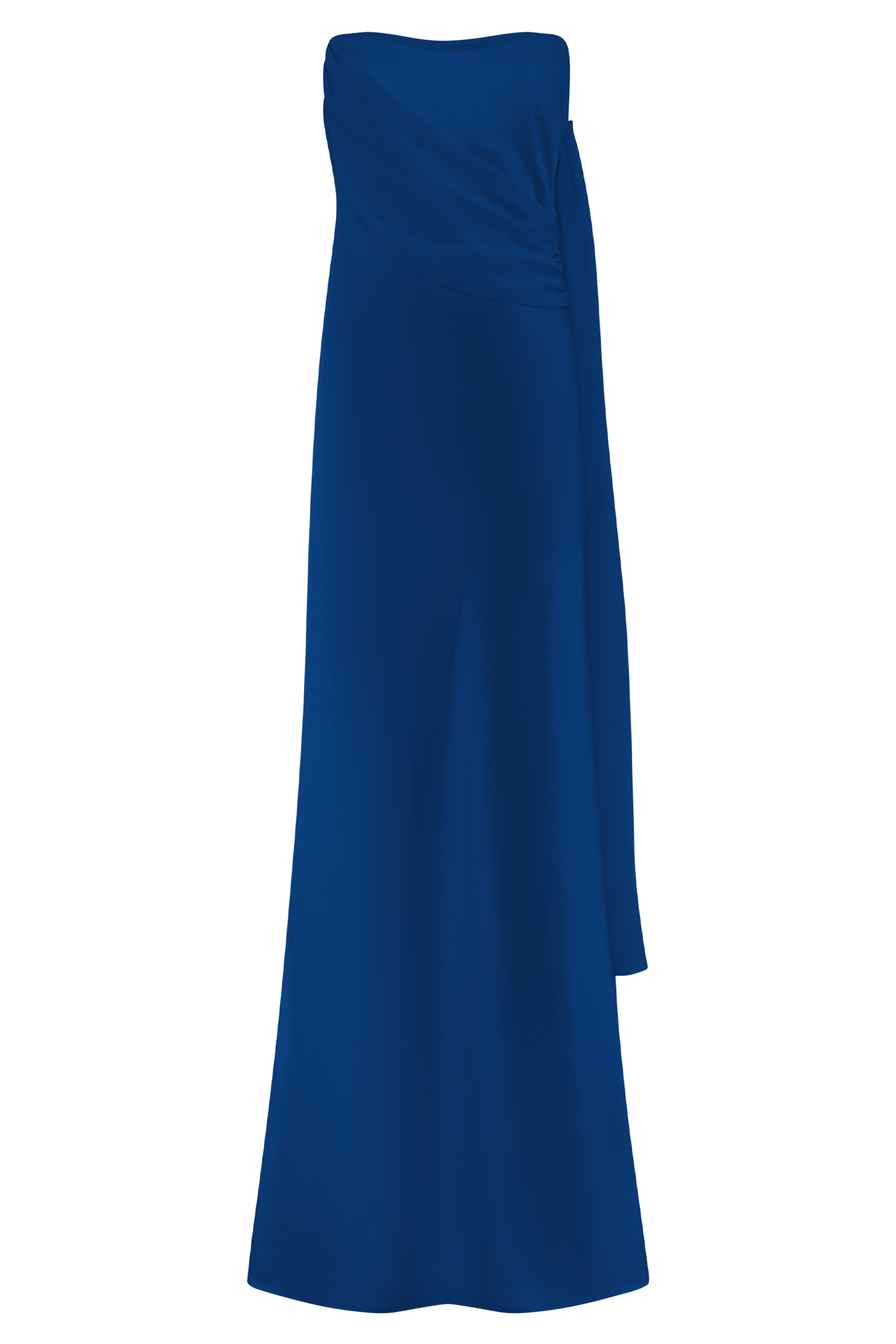 Carah Satin And Chiffon Maxi Dress - Cobalt