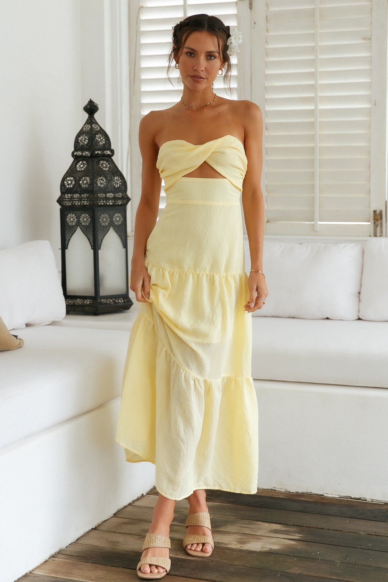 Free Falling Maxi Dress Yellow