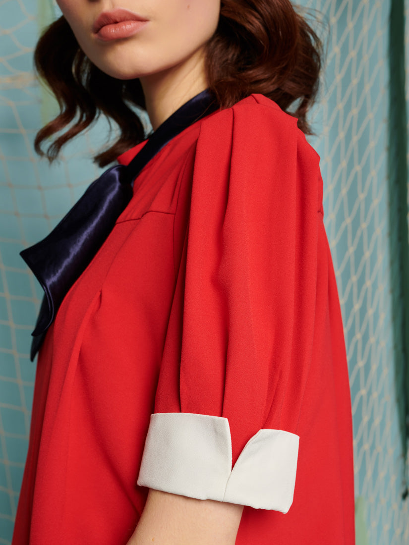 Ahoy Pleated Mini Dress