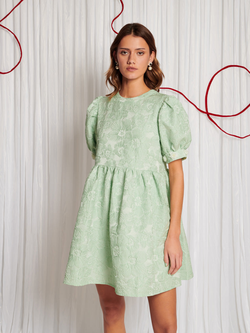 Plume Jacquard Mini Dress