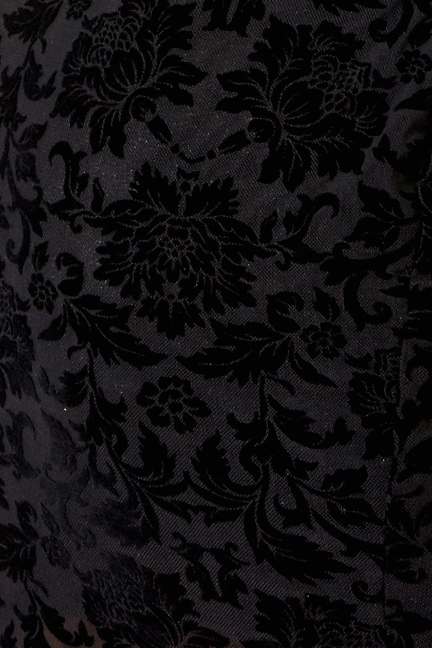 Impho Mini Dress in Brocade Rose Flock Black