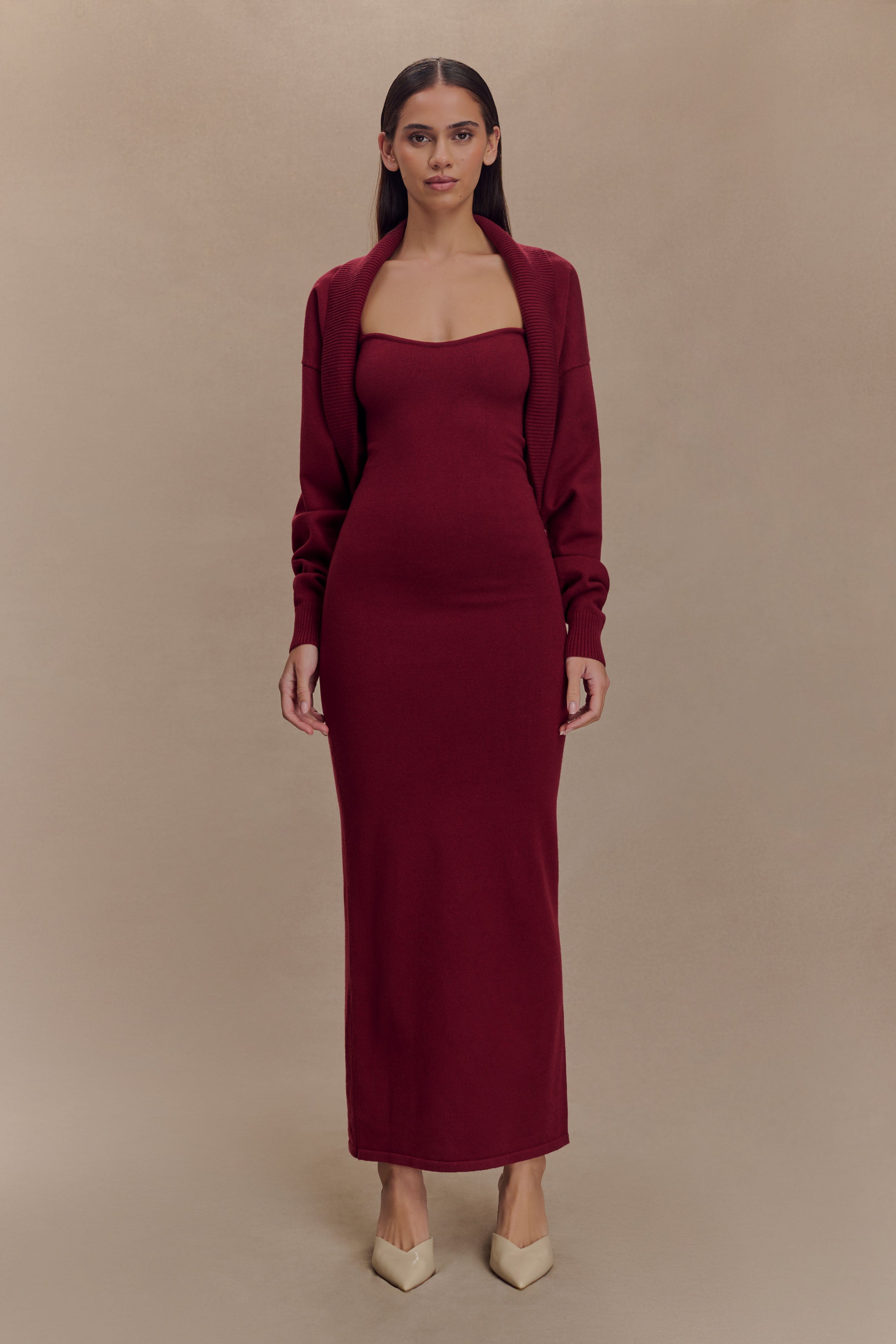 Kingston Knit Maxi Dress - Merlot