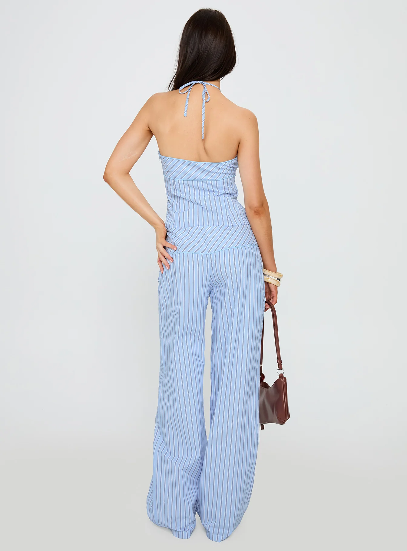 Sofea Mid Rise Pant Blue Stripe