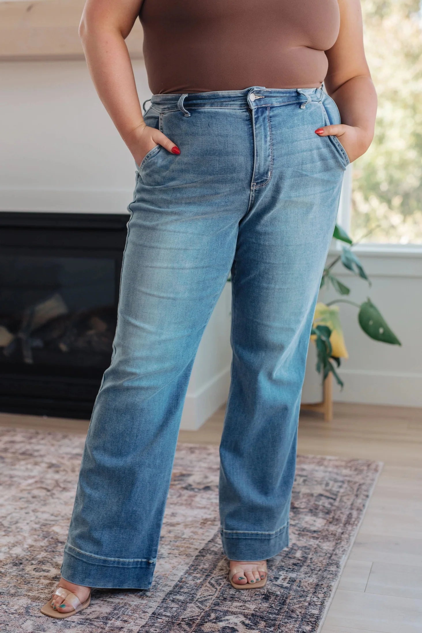 Mid Rise Wide Leg Judy Blue Jeans