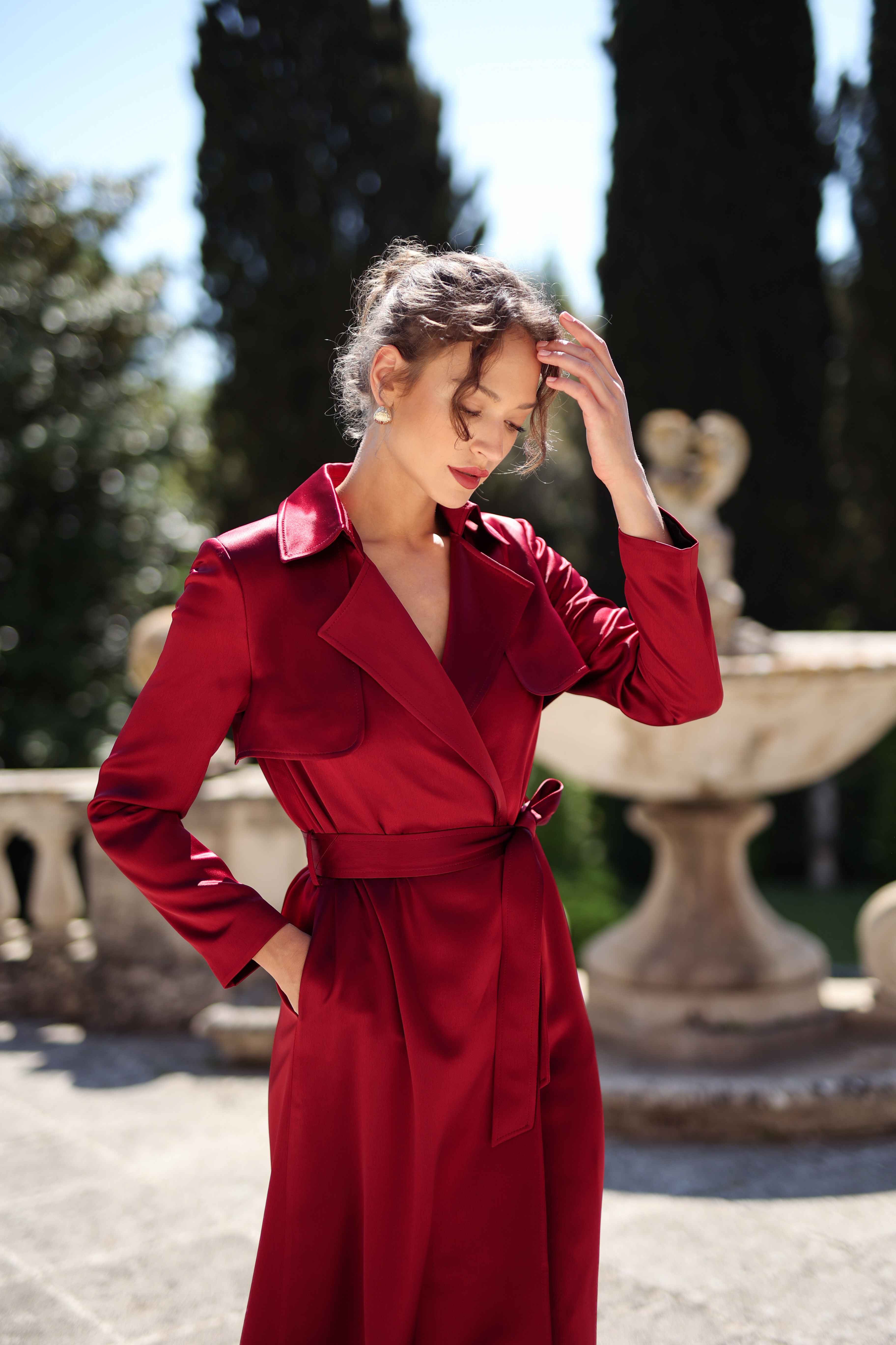 Cameron Satin Trenchcoat