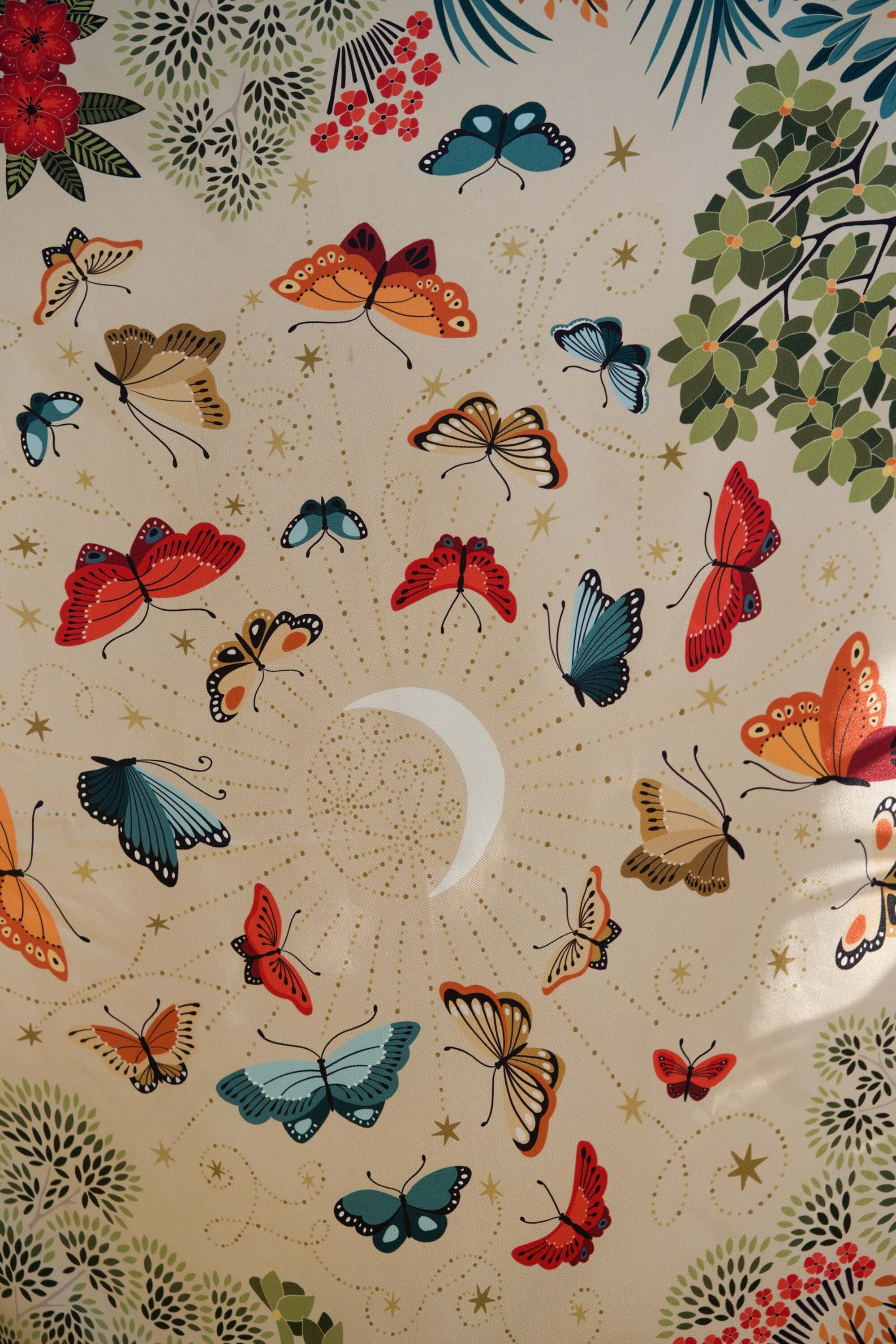 The Moon Butterfly Silk Square Scarf