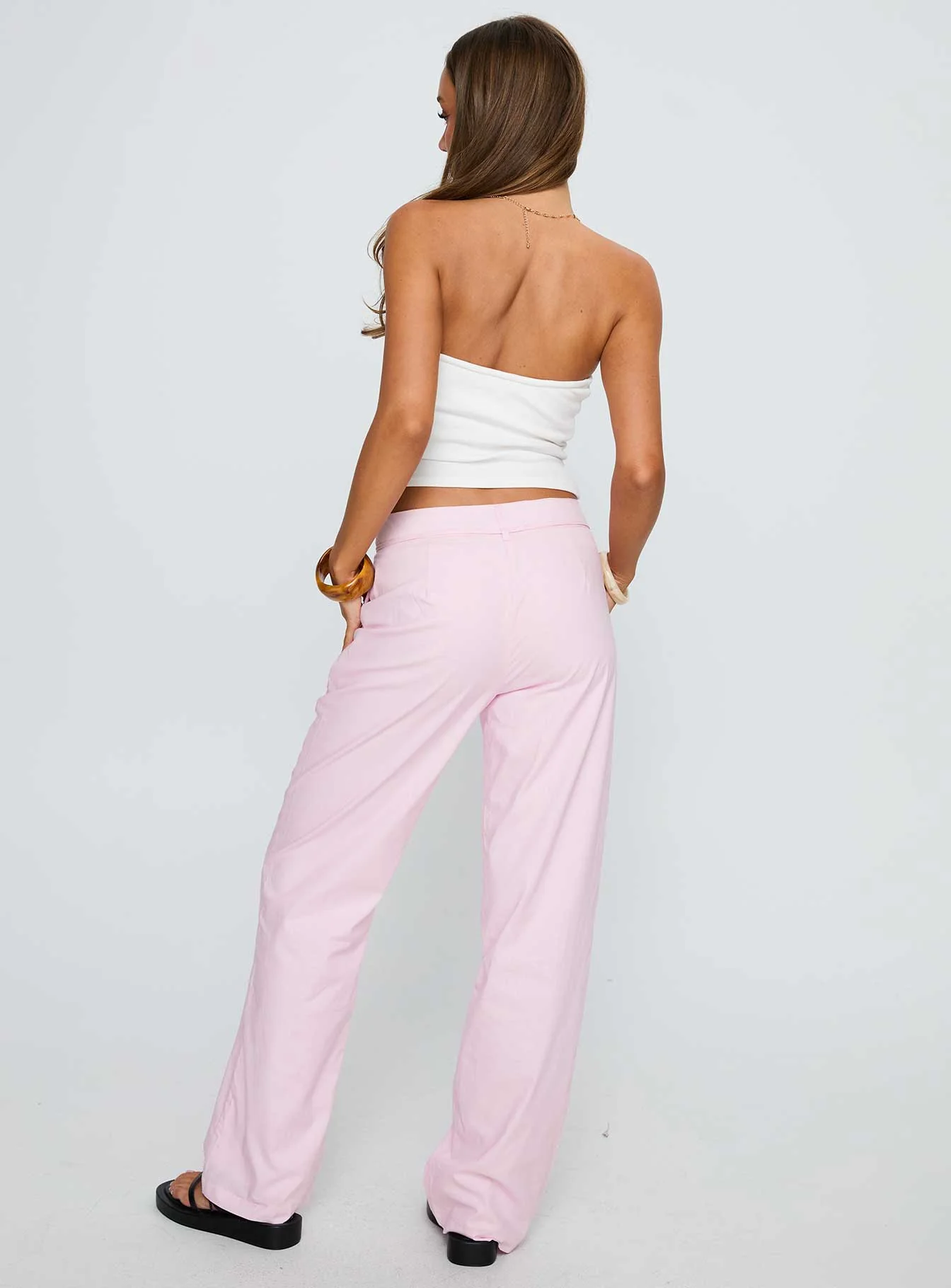 Destini Tie Up Pant Pink