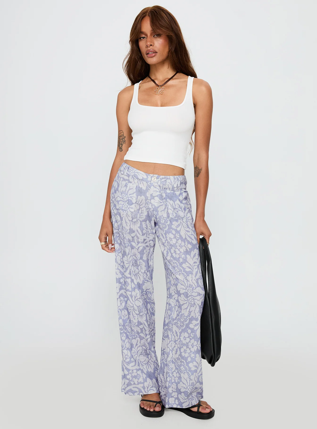 Vendi Low Rise Pant Lilac Floral