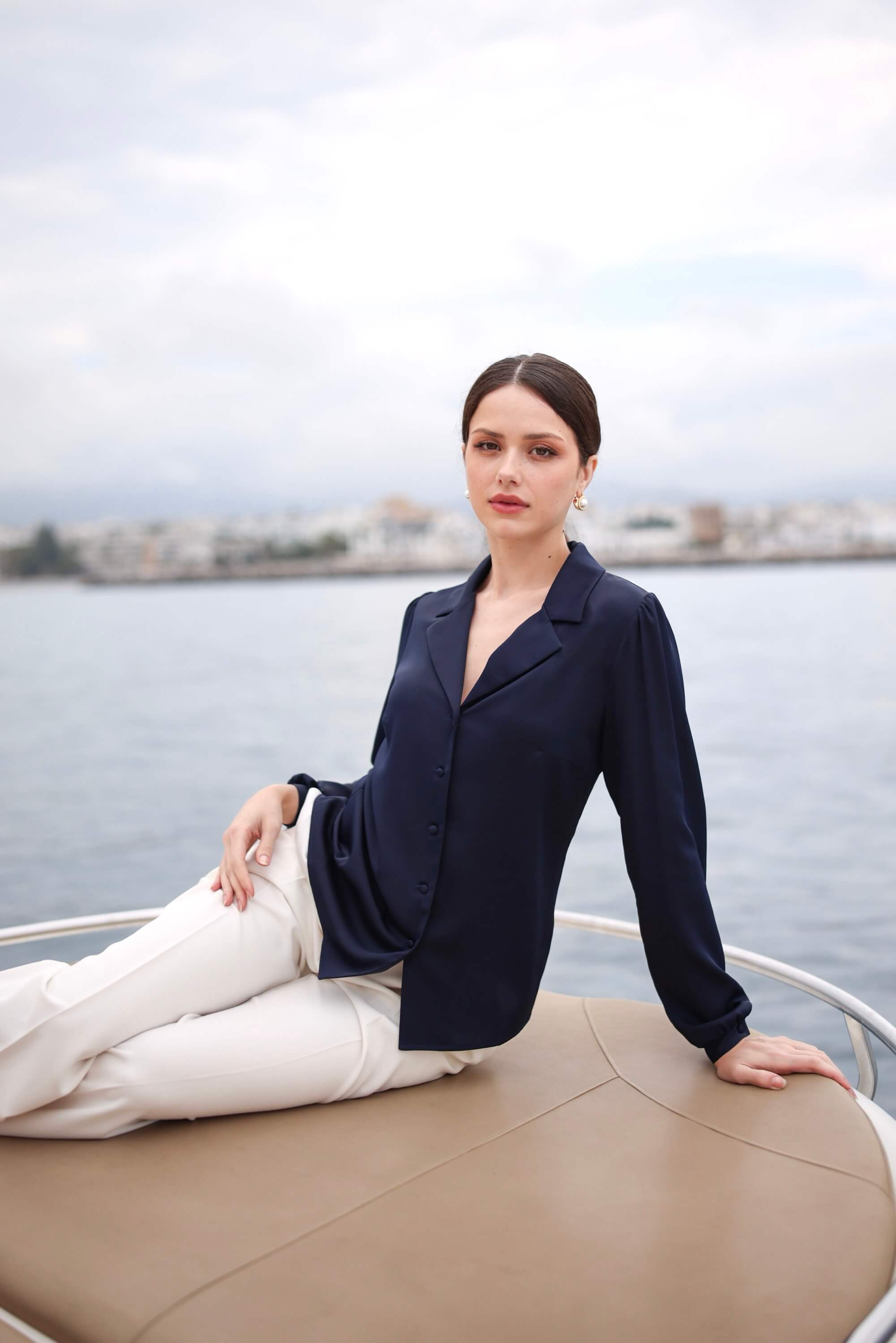 Asya Stretch Silk Blouse