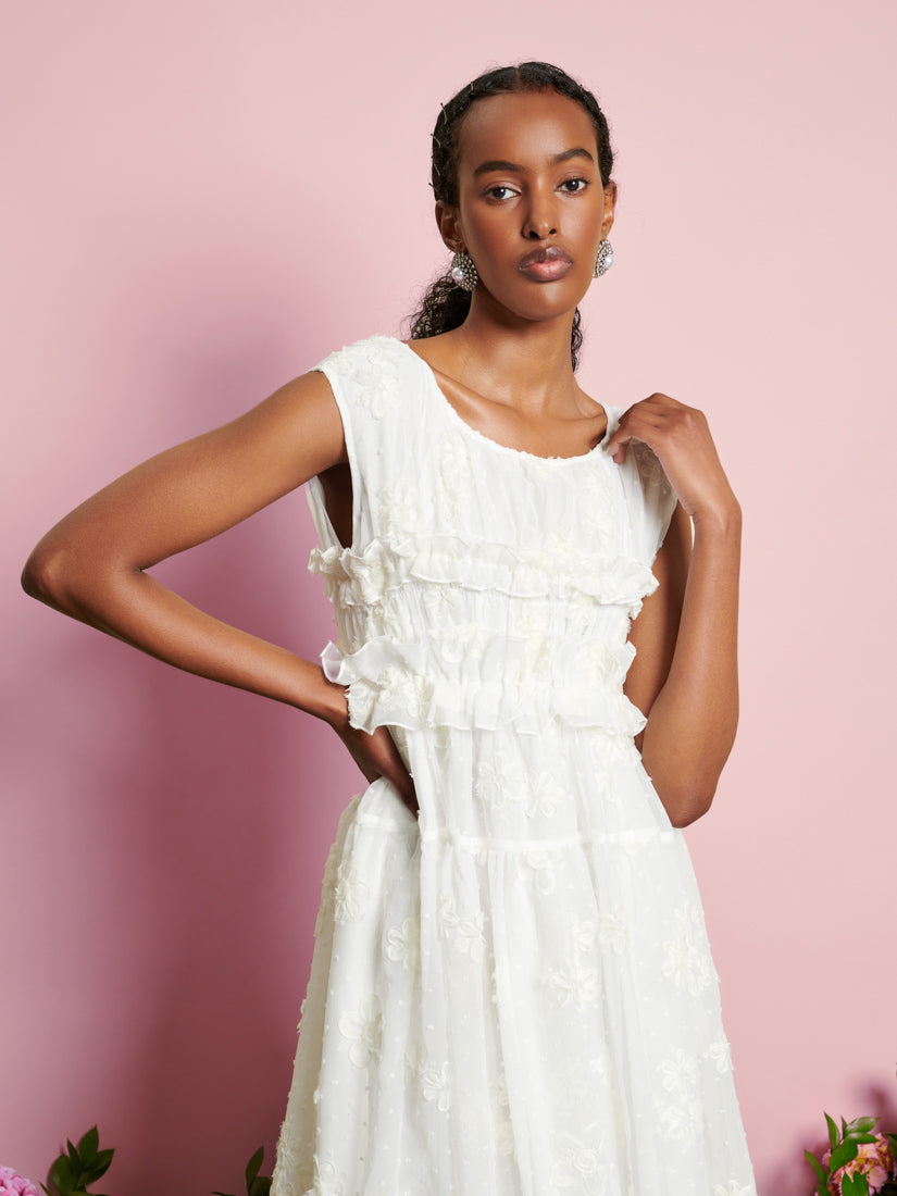 Bichon Chiffon Midi Dress