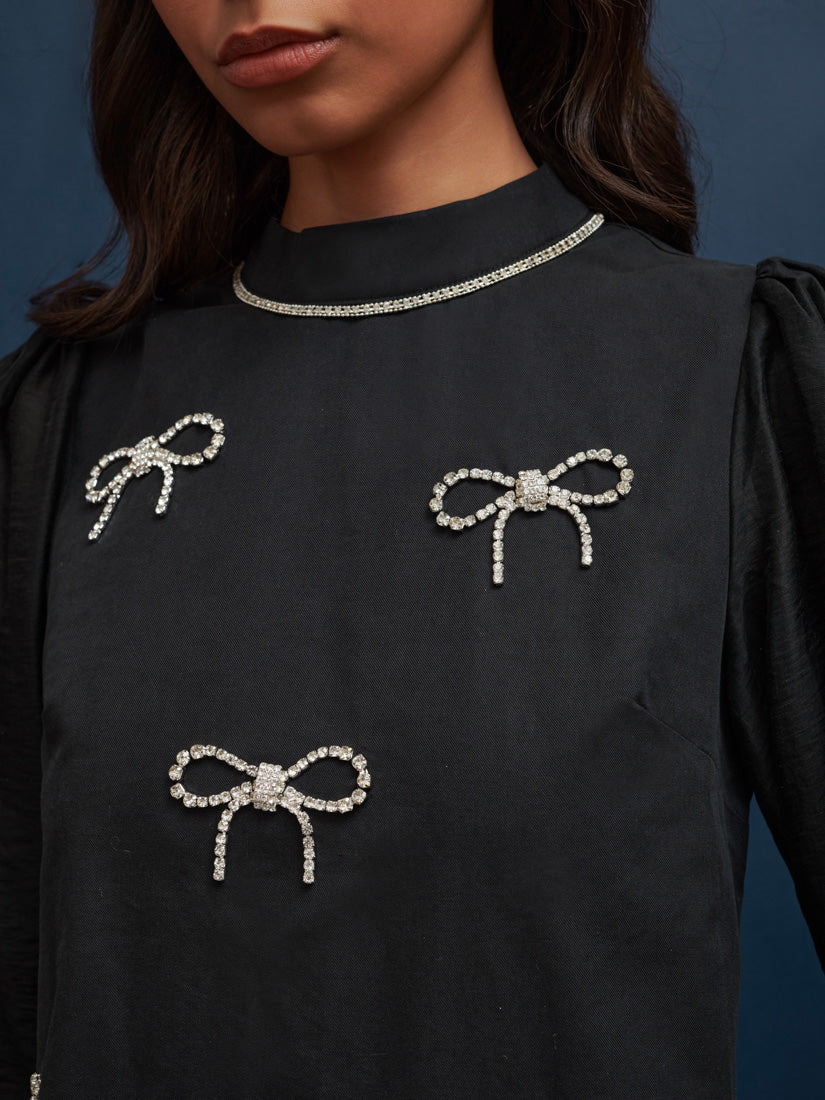 Enchanted Bow Mini Dress