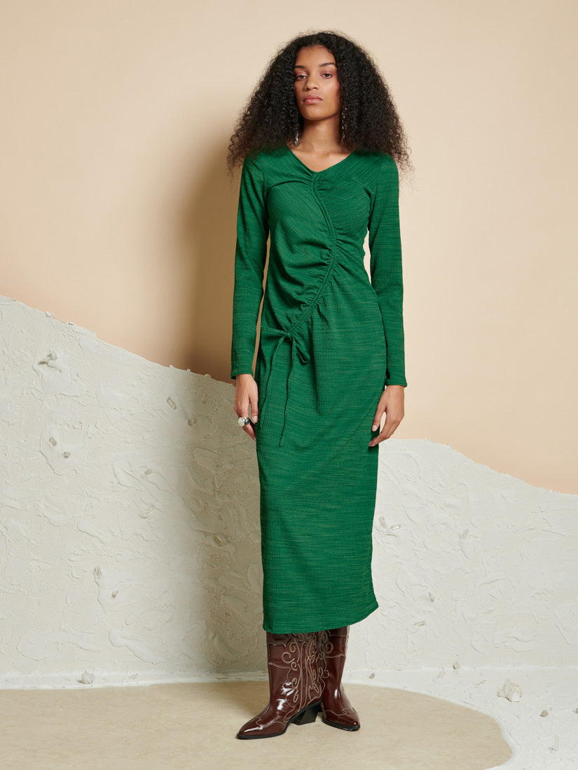 Isra Drawstring Midi Dress