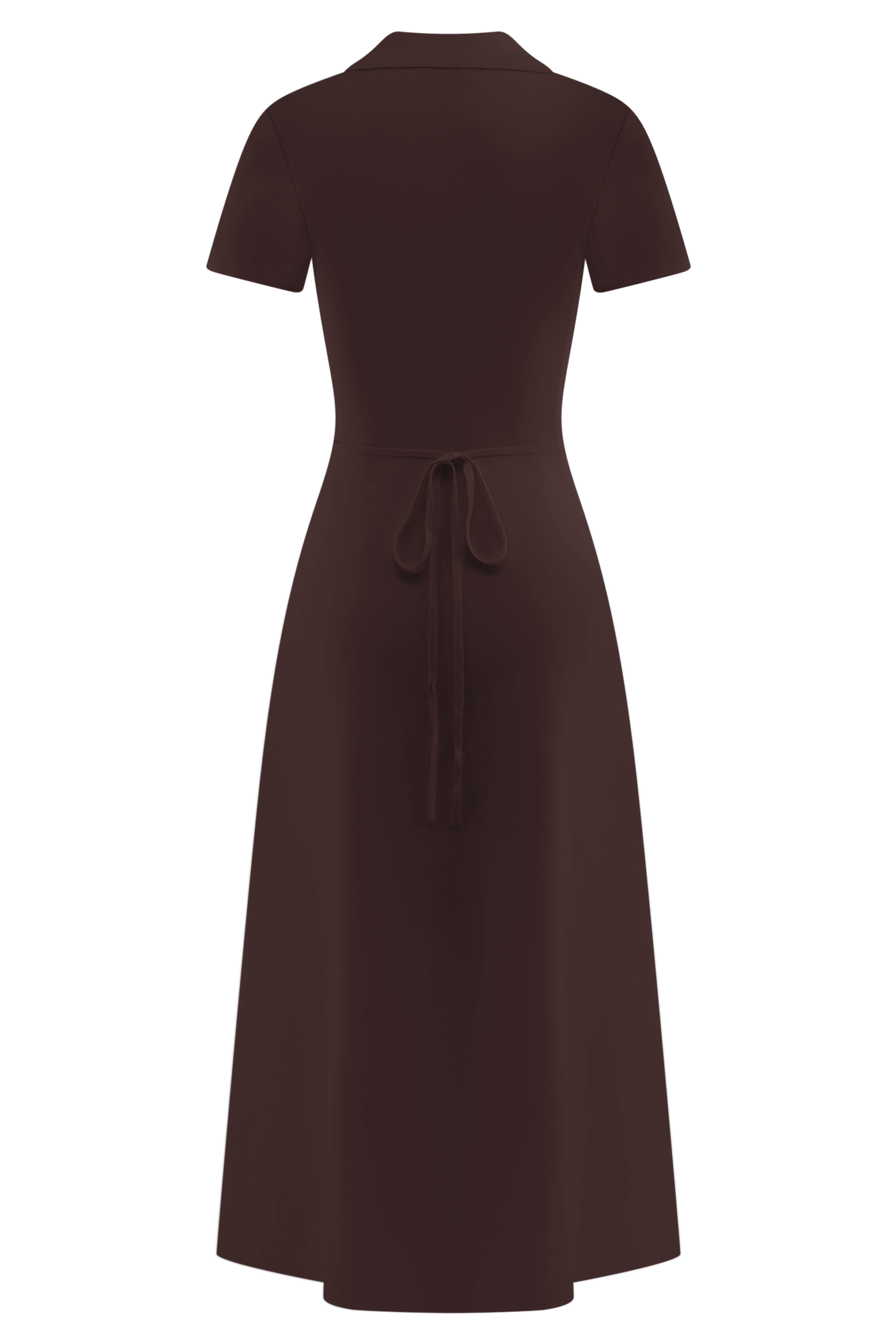 Pearson Short Sleeve Knit Midi Dress - Chocolate