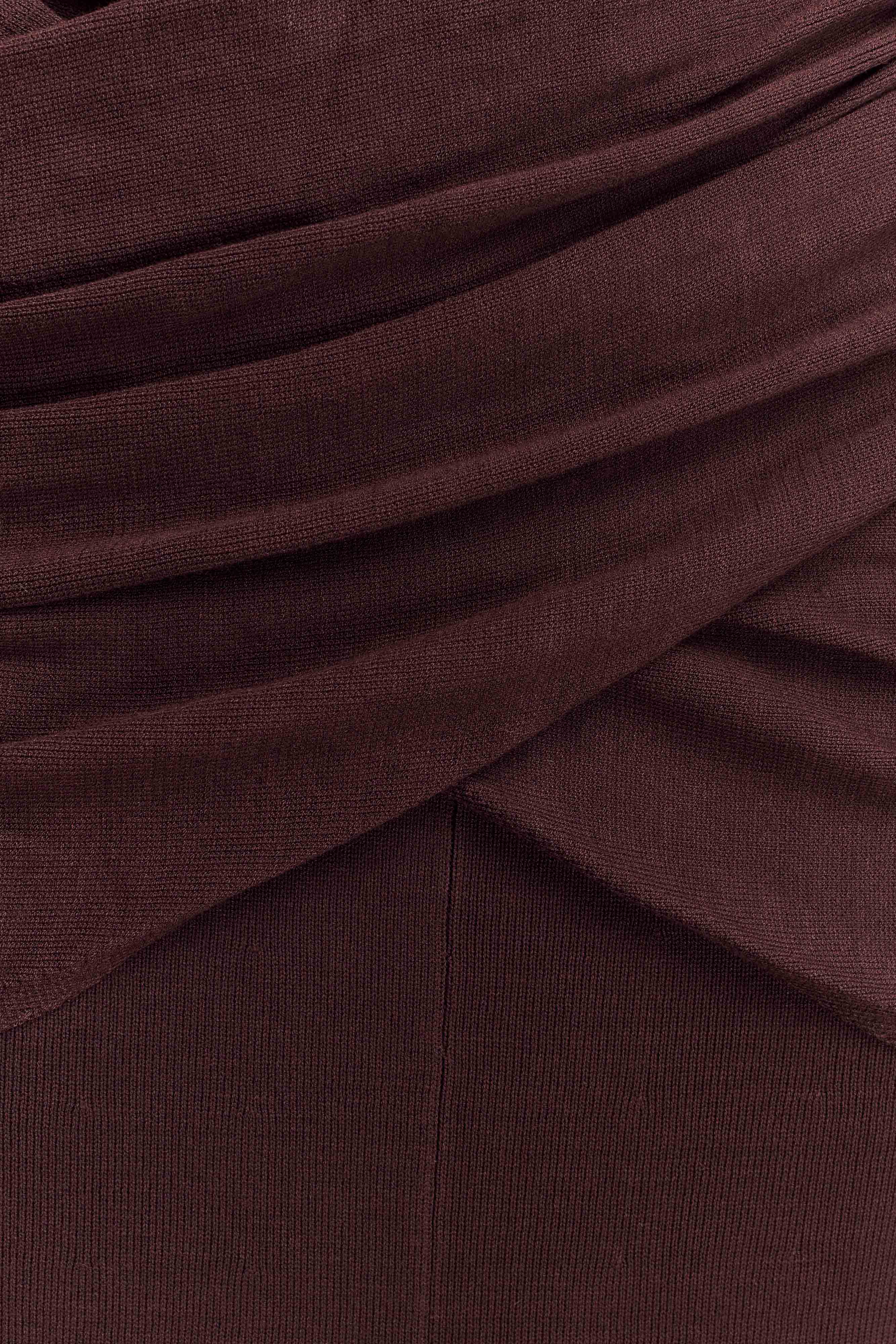Reama Wrap Over Knit Maxi Dress - Chocolate