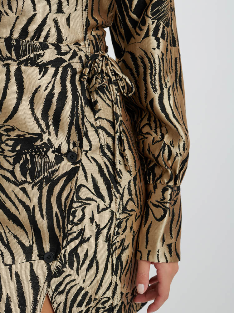 Maxine Animal Wrap Dress