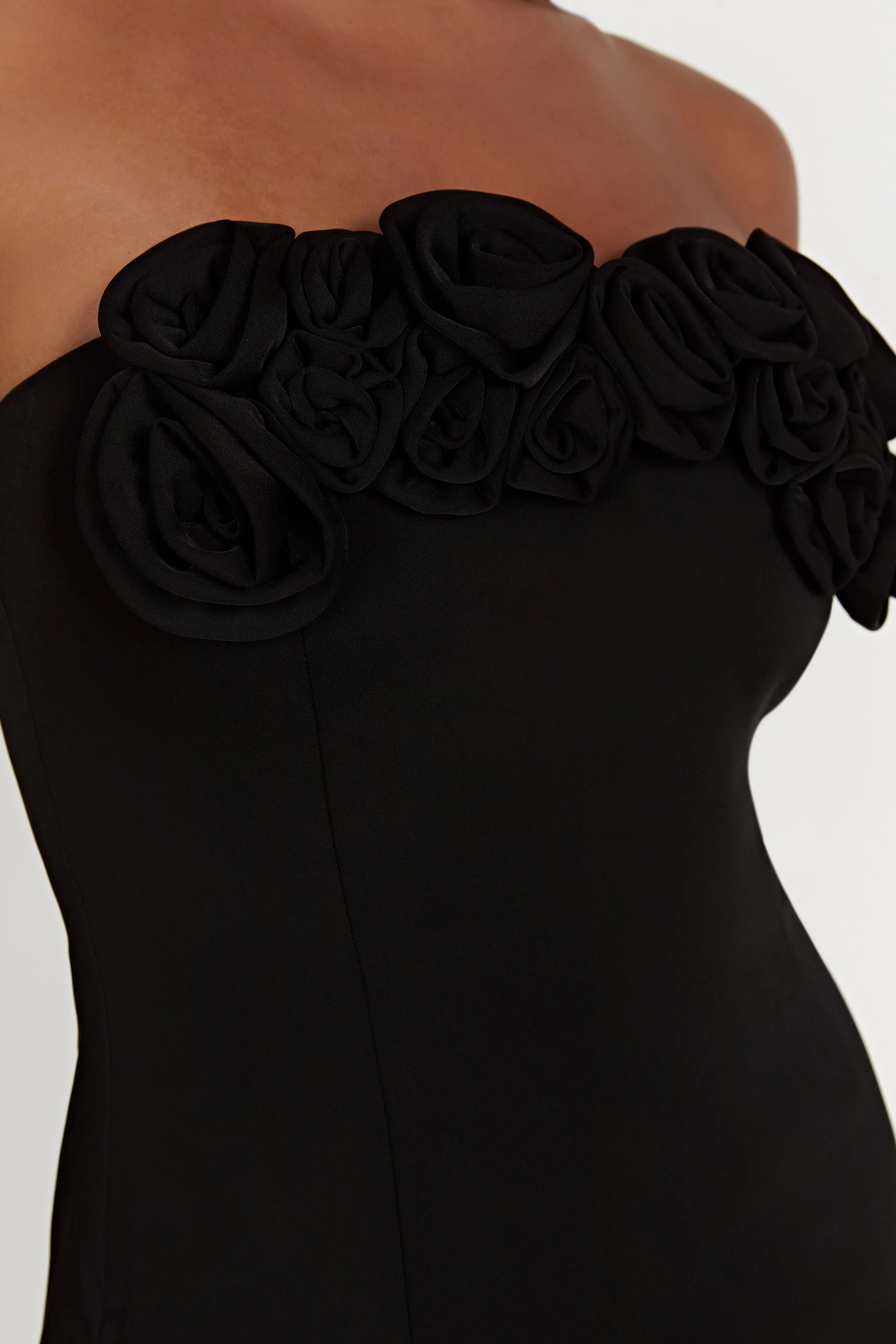 Brooks Rose Mini Dress - Black