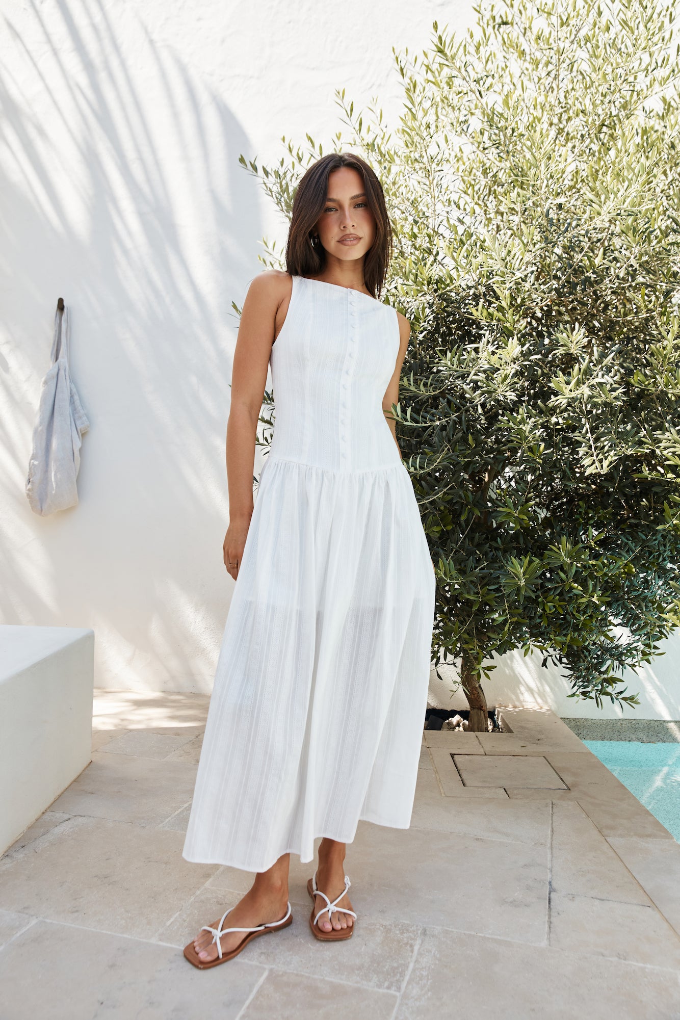 Halo Haven Maxi Dress White