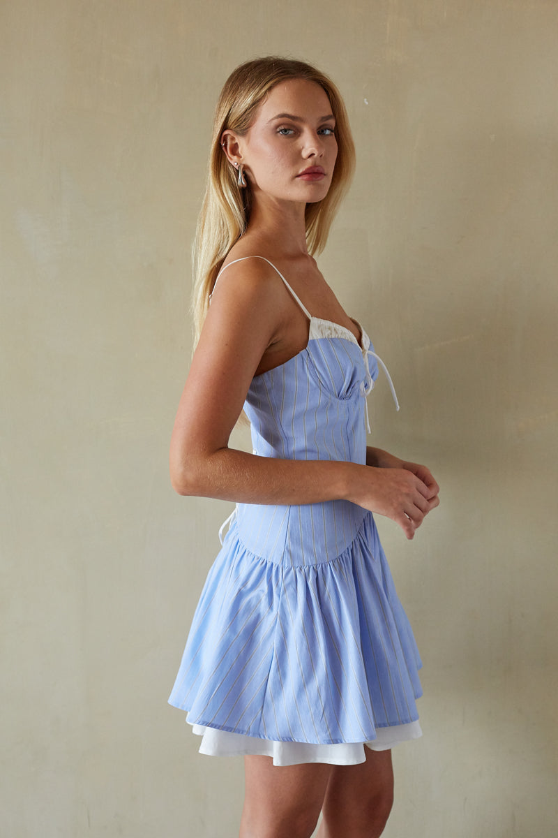 NIA Winslow Contrast Striped Mini Dress