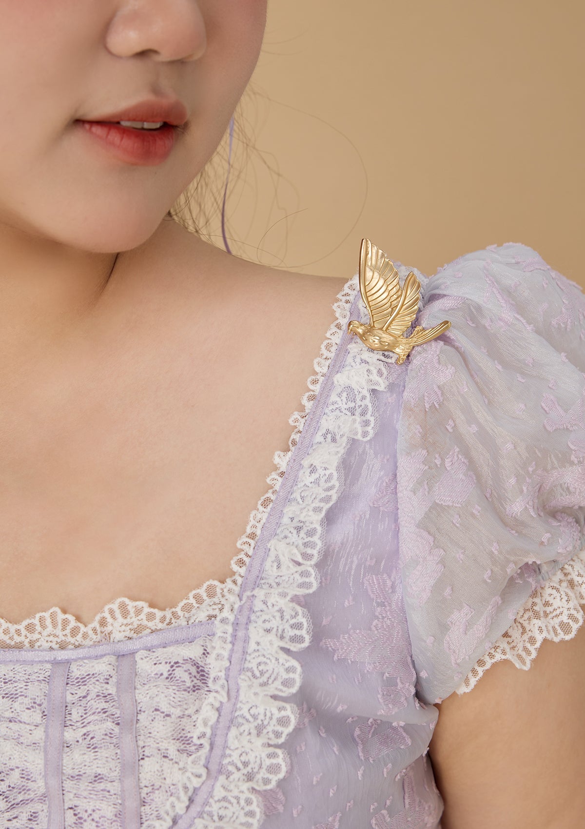 Curve & Plus Monet's Irises Regency Dress