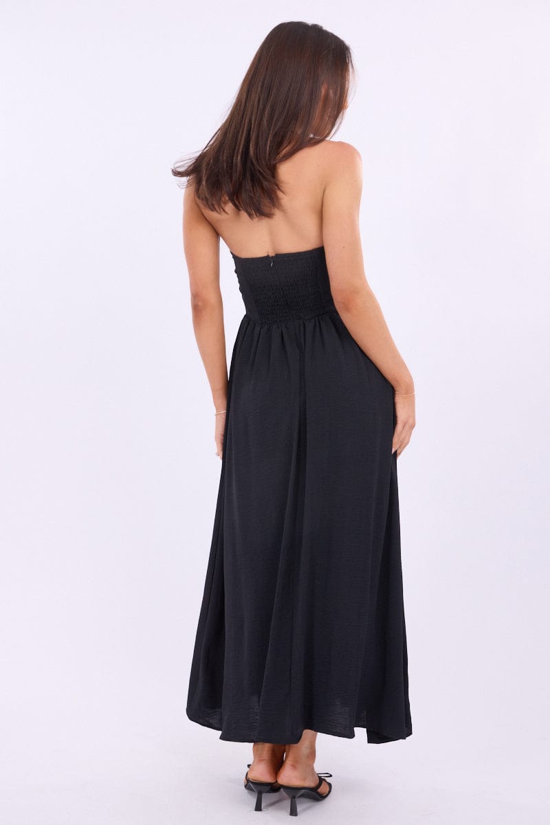 Black Maxi Dress Halter Neck