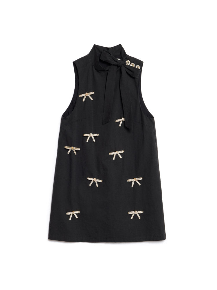 Ornate Bow Mini Dress