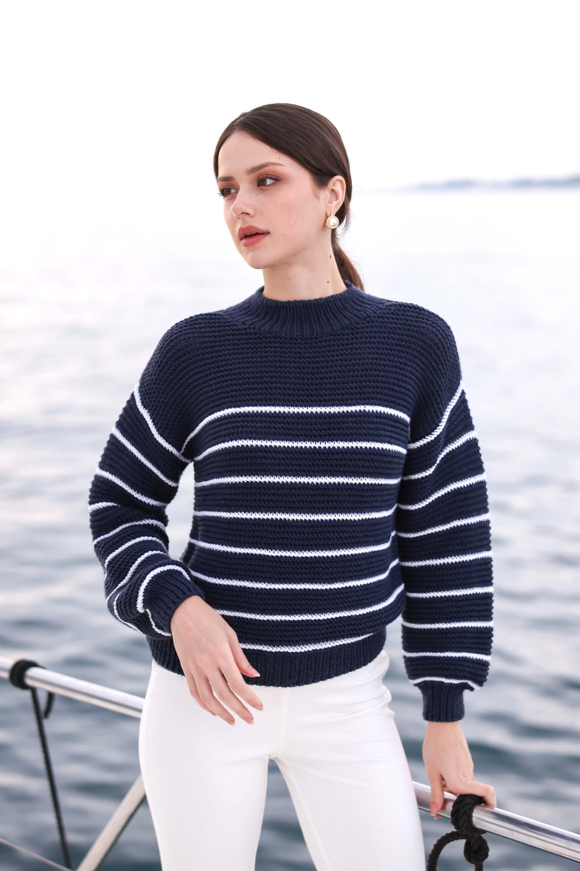 Marine Merino Wool Sweater
