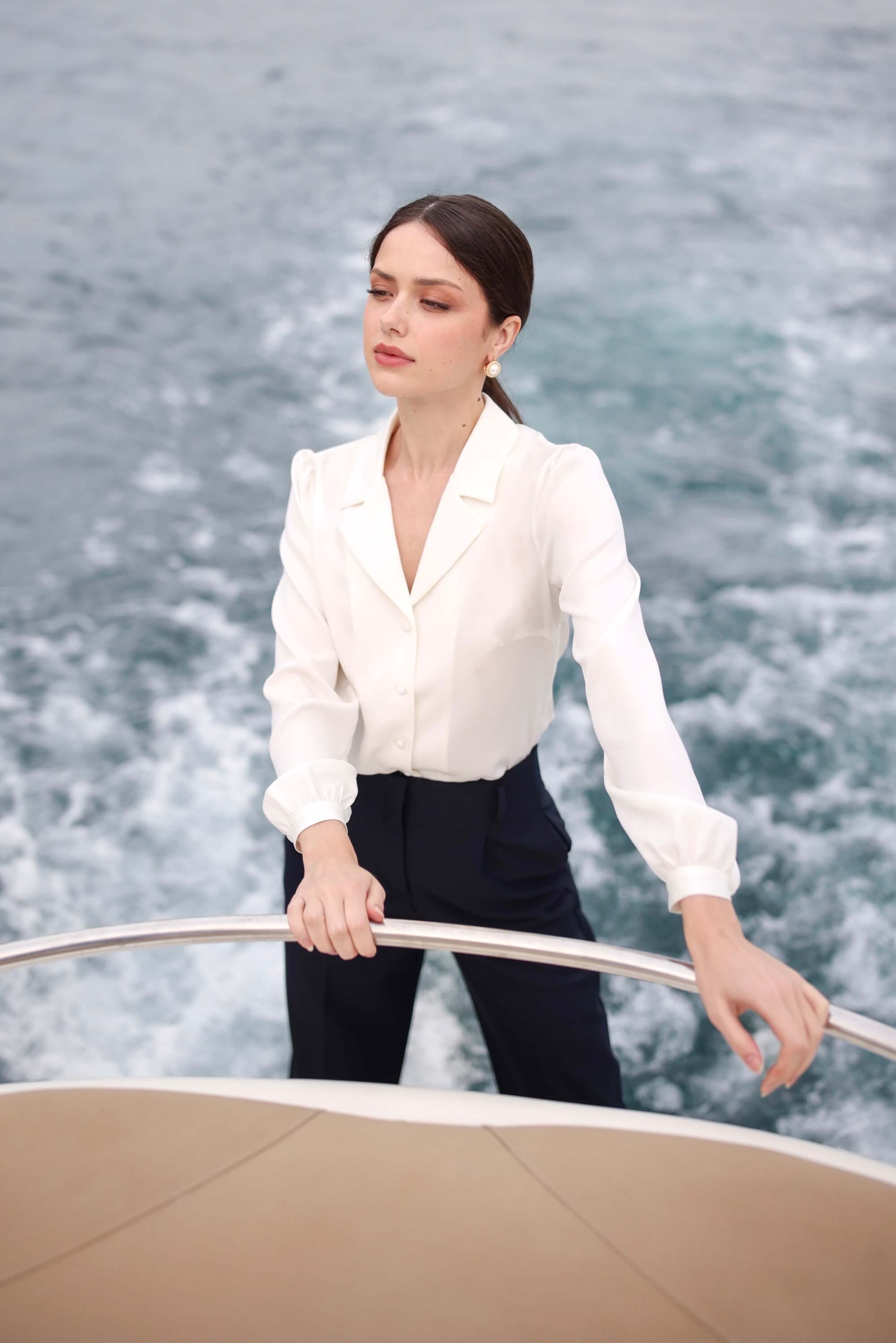 Asya Stretch Silk Blouse