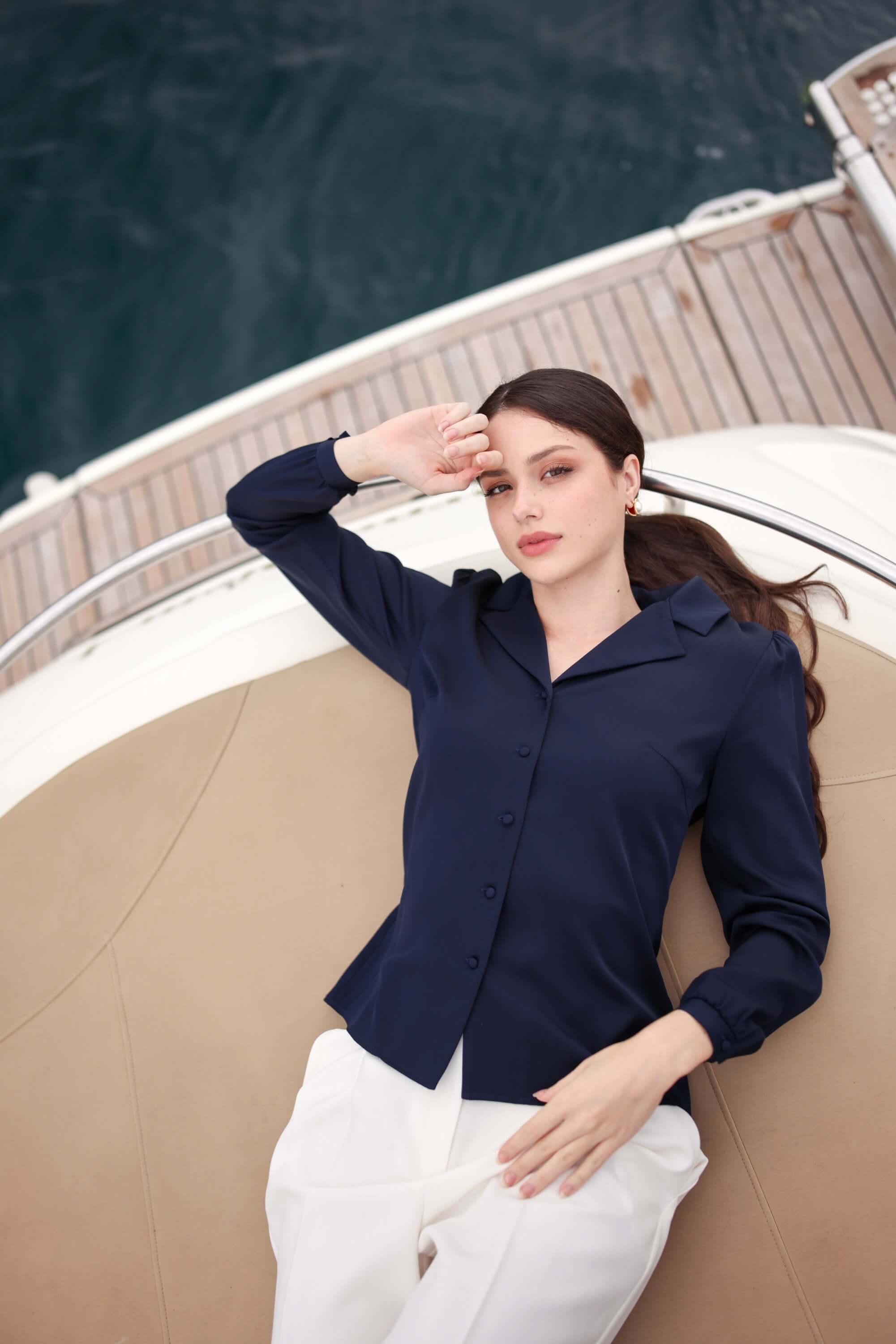 Asya Stretch Silk Blouse