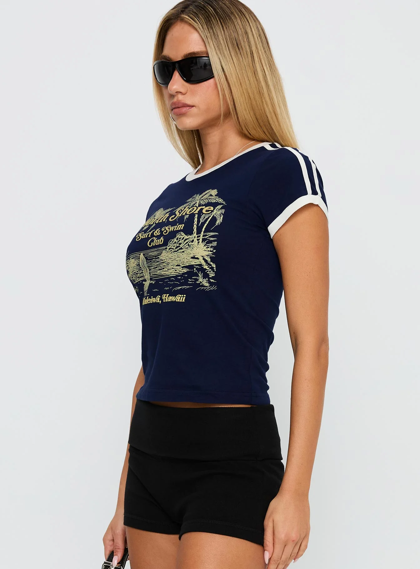 North Shore Graphic Top Blue
