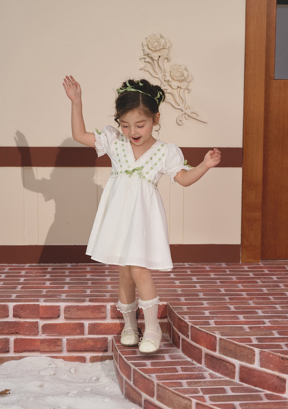 Toddler Girl Green Apple Paradise Dress